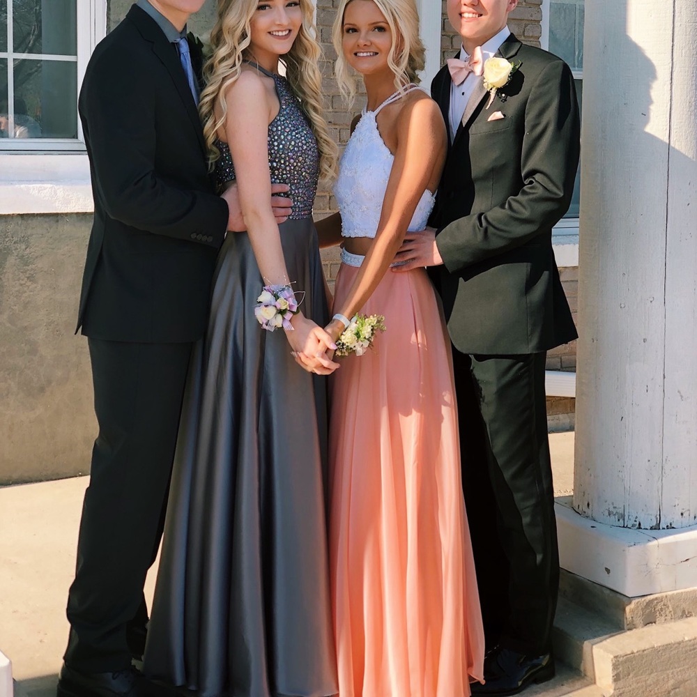 Sherri Hill 51799 Dress in Gunmetal, Size 6